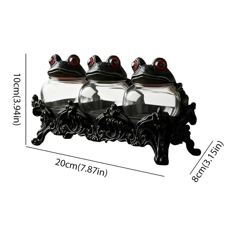 Frog-Lid Apothecary Spice Jars