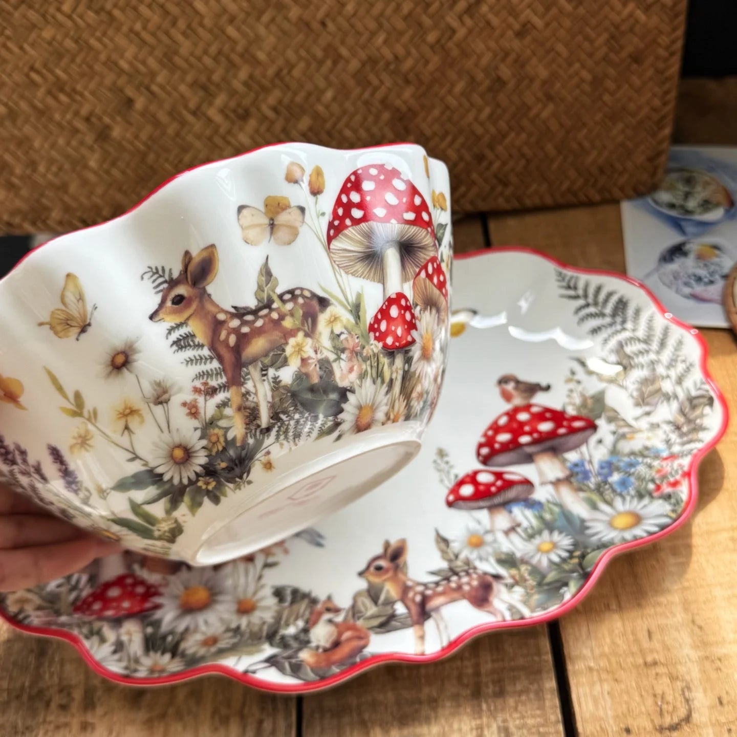 Ceramic Dinnerware Oval Serving Platter Festive Tableware Collection