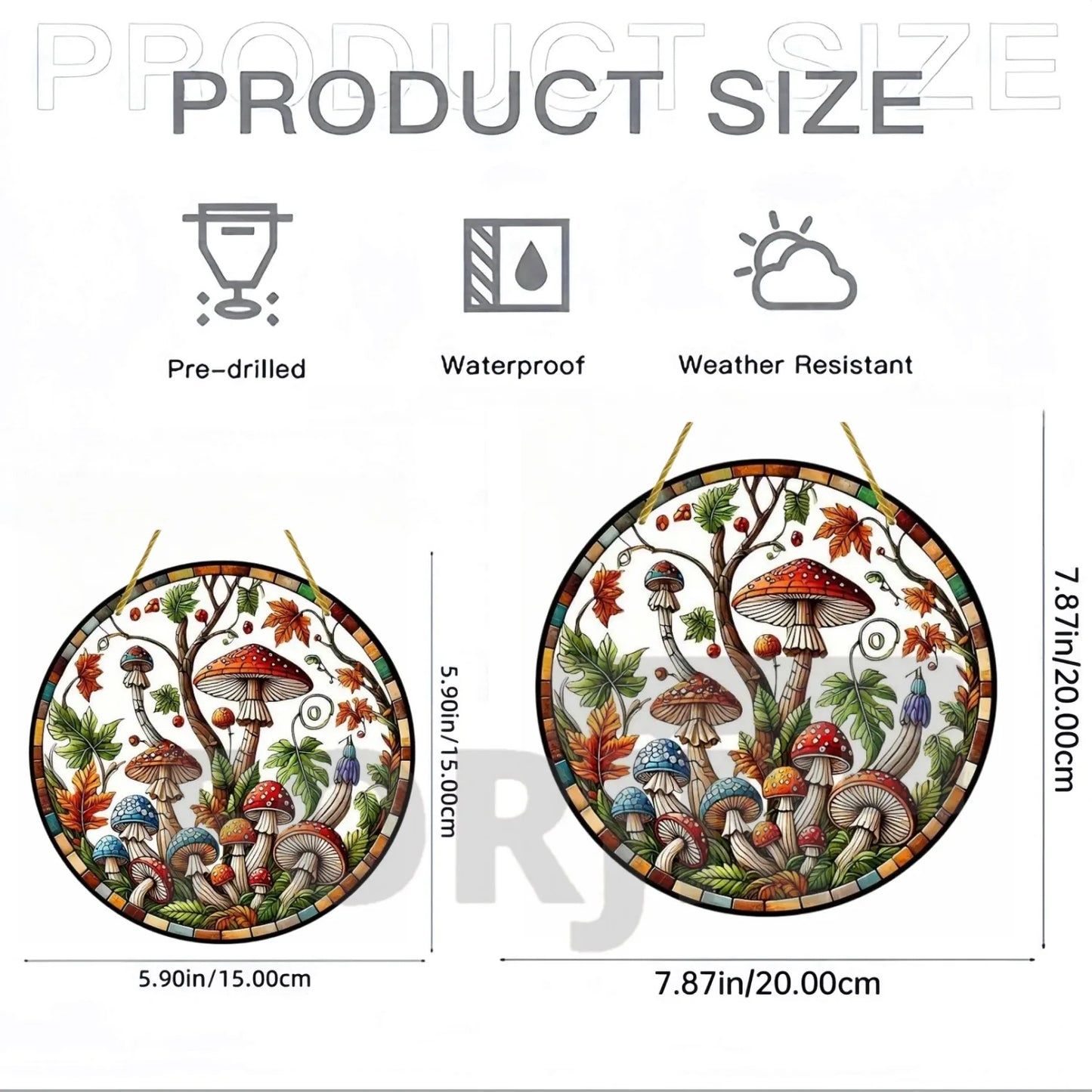 Acrylic Mushroom Suncatcher