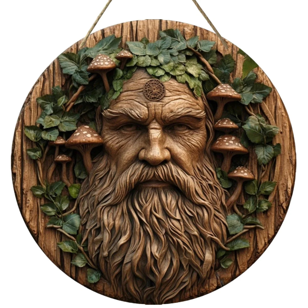 Tree Elf Circular Wooden Sign