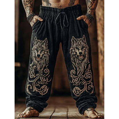 Men's Viking Nordic Totem Two tone  Printed Casual Pants