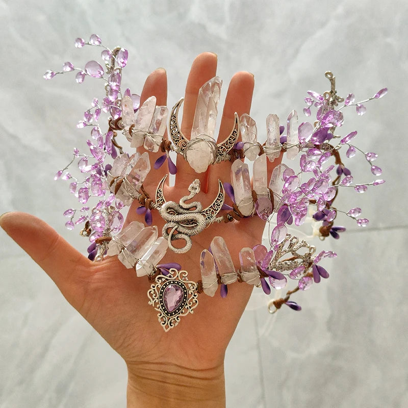Fairy Tiara Woodland Crystal Quartz