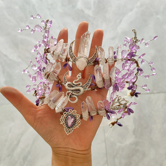Fairy Tiara Woodland Crystal Quartz