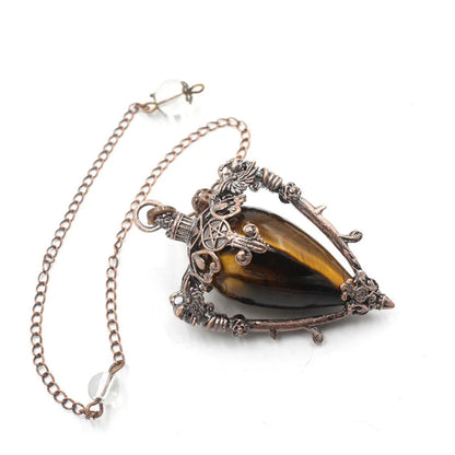 Healing Natural Stone Crystal Pendulums for Divination