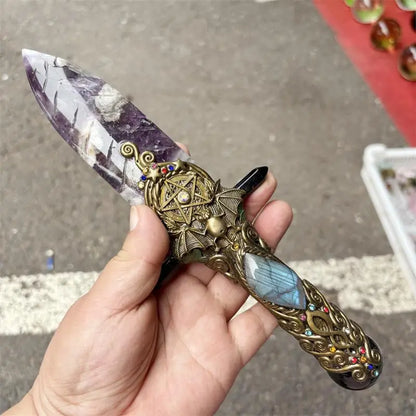 Natural Crystal Quartz Knife Sword