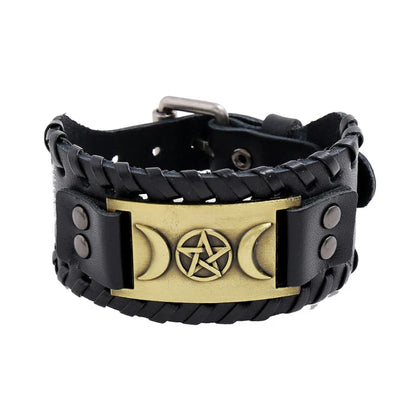 Vintage Wide Edition Nordic Bracelet Faux Leather