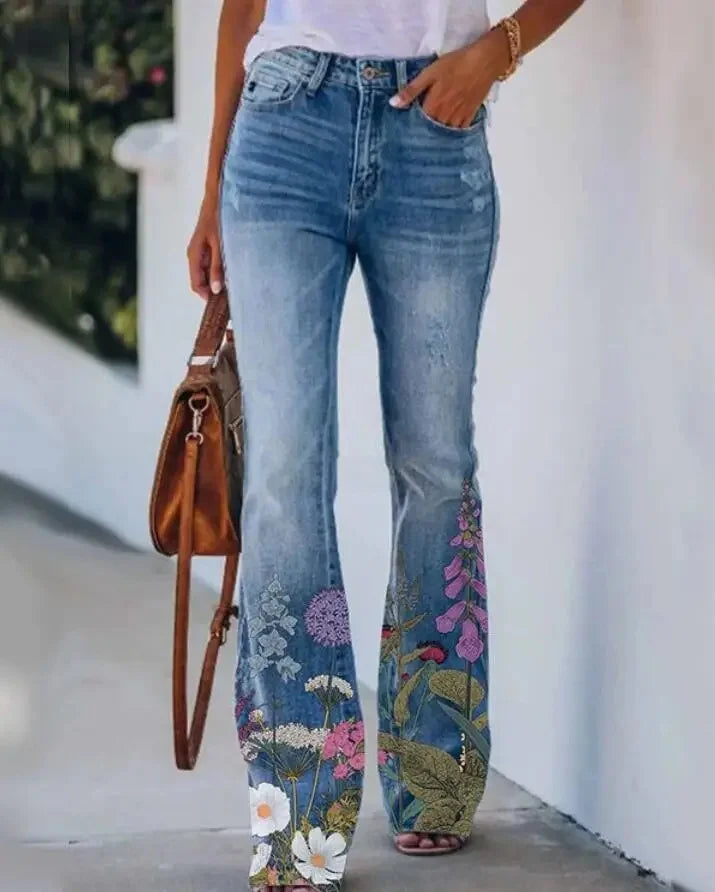 Casual Plus Size Women's Bell Bottom Pants