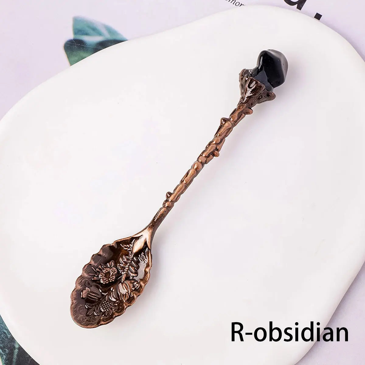 Natural Crystal Tumbled Stone Spoon