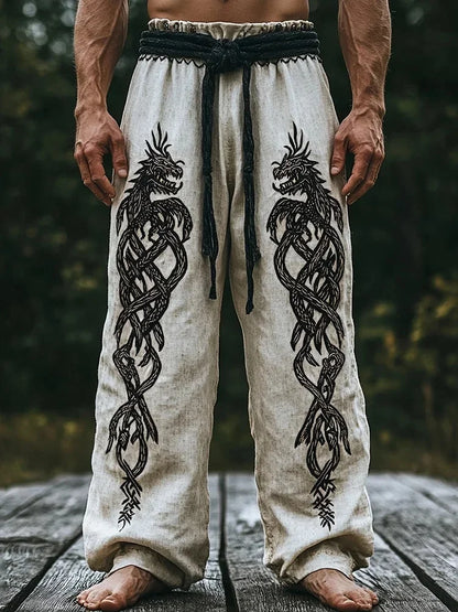 Men's Viking Nordic Totem Two tone  Printed Casual Pants