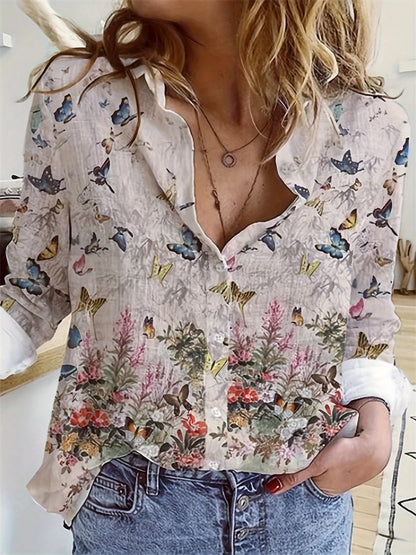 Loose-Fitting Top - Fashionable Casual Women's Shirt
