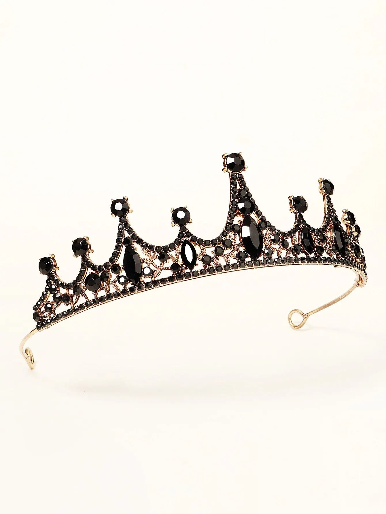Black Crystal Rhinestone Tiaras