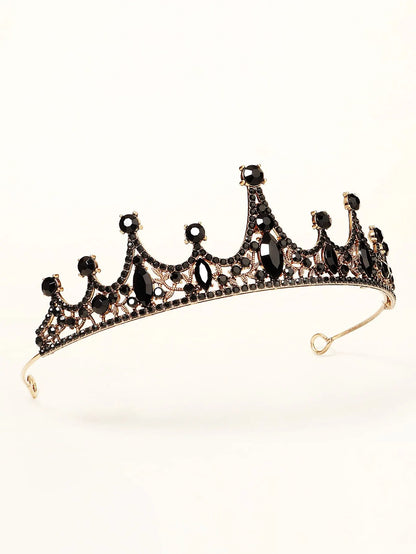 Black Crystal Rhinestone Tiaras