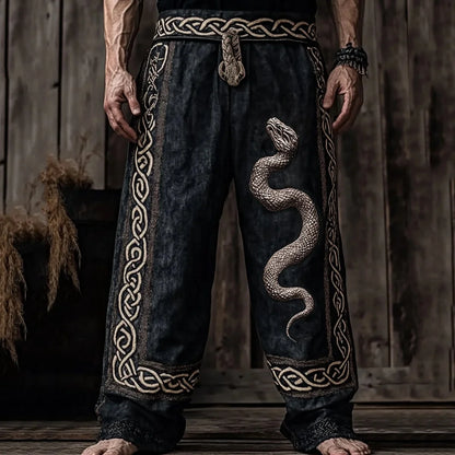 Men's Viking Retro Nordic Gods' Casual Straight Leg Pants