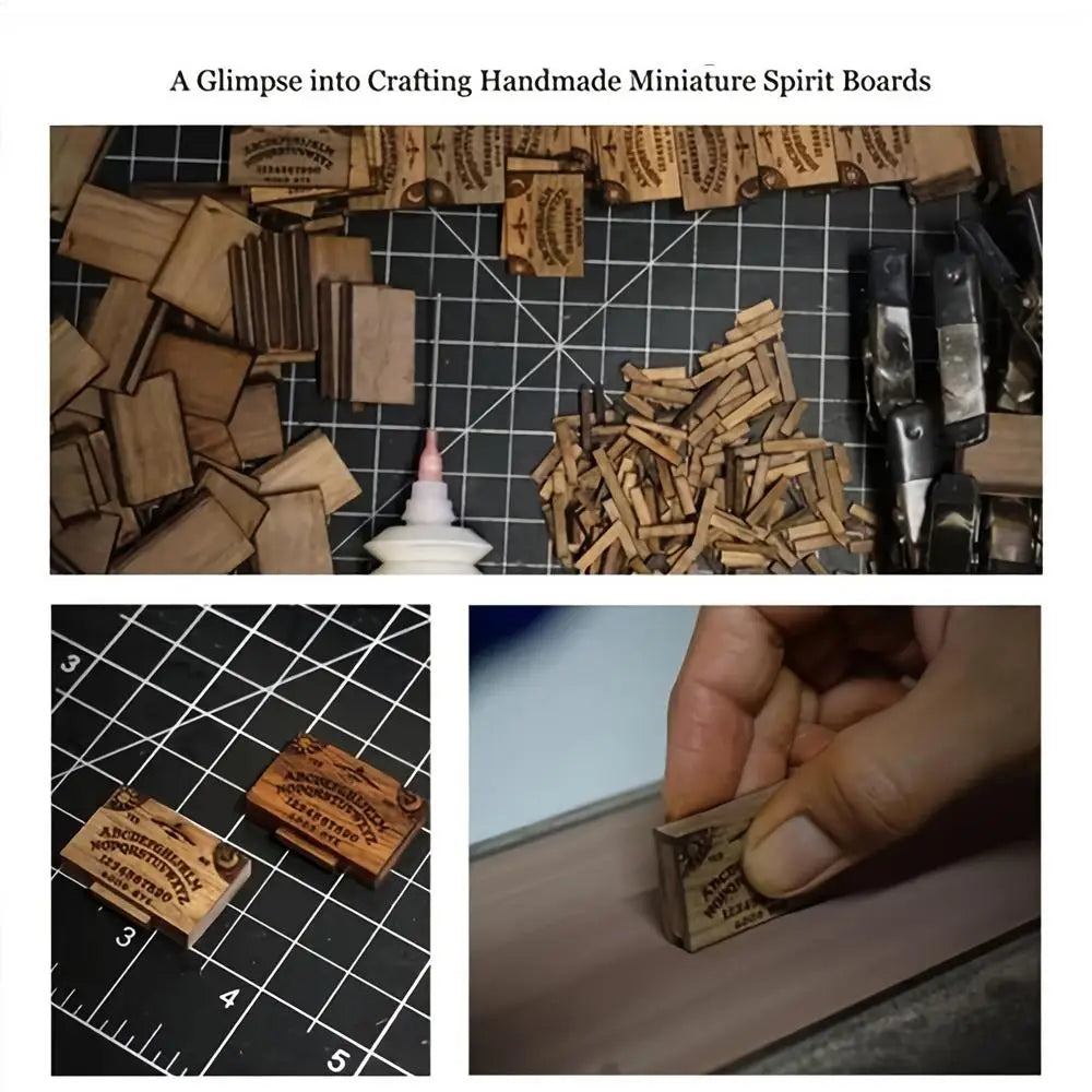 Mini Ouija Board Retro Wooden Miniatures