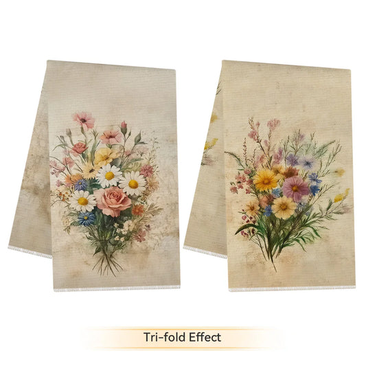 Retro Flowers 2-Pack Kitchen Towels