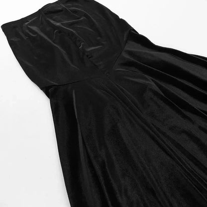 Velvet Fishtail Skirt Women Vintage