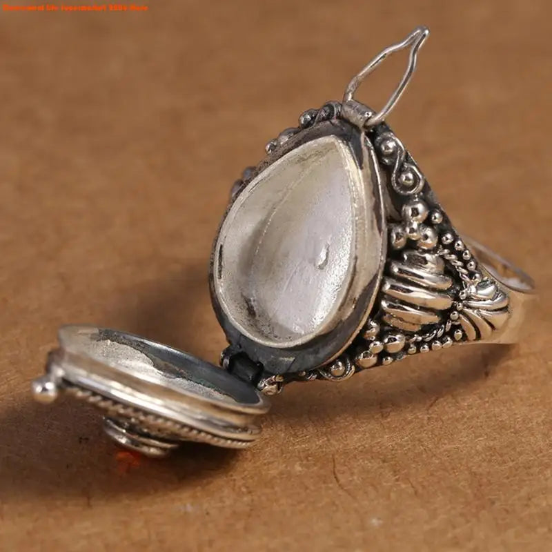 Antique Openable Gawu Box Ring