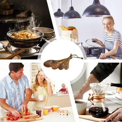 4 pcs Wooden Measuring Cup Or Spoon Set