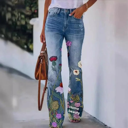 Casual Plus Size Women's Bell Bottom Pants