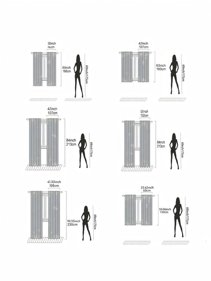 2 Pcs Psychedelic Forest print curtains