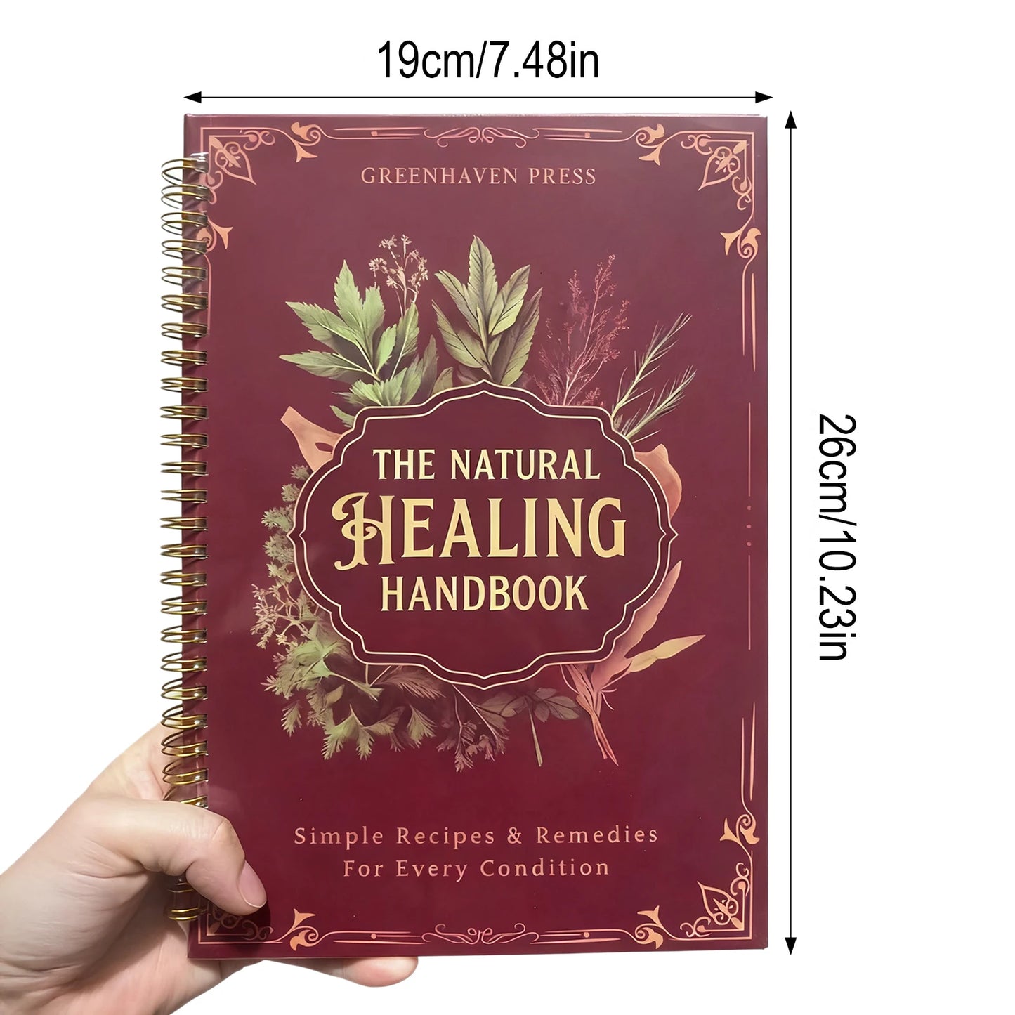 Natural Healing Guide Spiral Bound Herbal Book