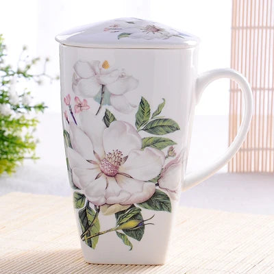 Real Bone China Tumblers With Lid