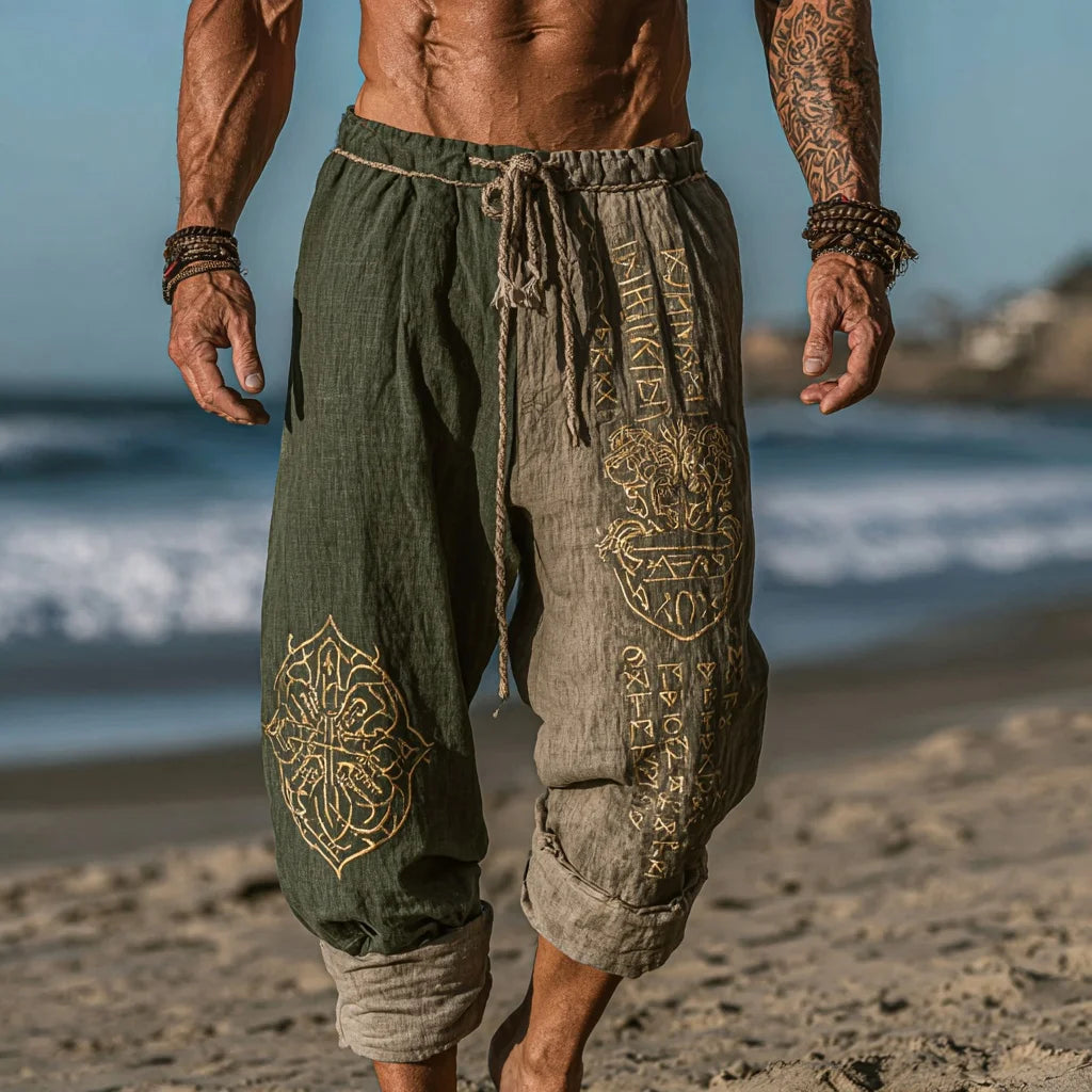 Men's Viking Totem  Printed Casual Pants