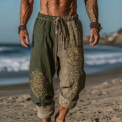 Men's Viking Totem  Printed Casual Pants