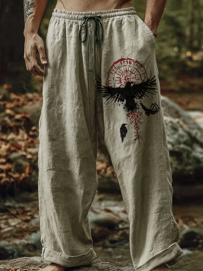 Men's Viking Retro Nordic Totem Two tone  Casual Pants