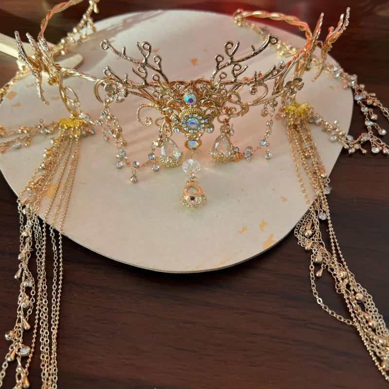 Antique Fringed Hair Crown