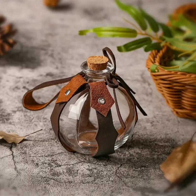 Medieval Magic Potion Bottle Vintage Leather Case