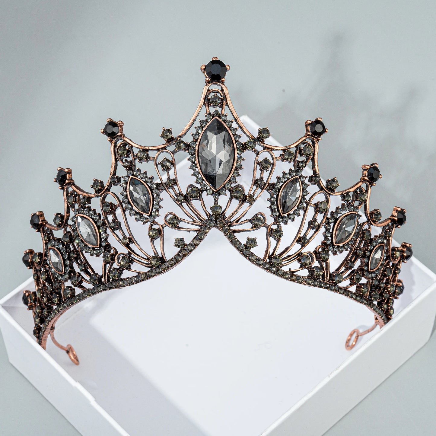 Vintage Crystal Geometric Necklace And Earrings Set