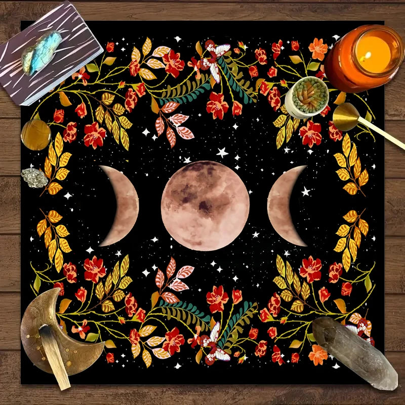 Moonlight Flower Tarot Table Cloth