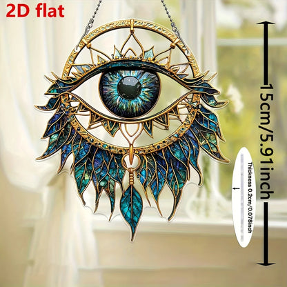 1PcEvil Eyes Hanging Decoration Hanging Pendant Wind Chime Suncatcher Home Window Ornament Garden Decor Car Interior Decoration