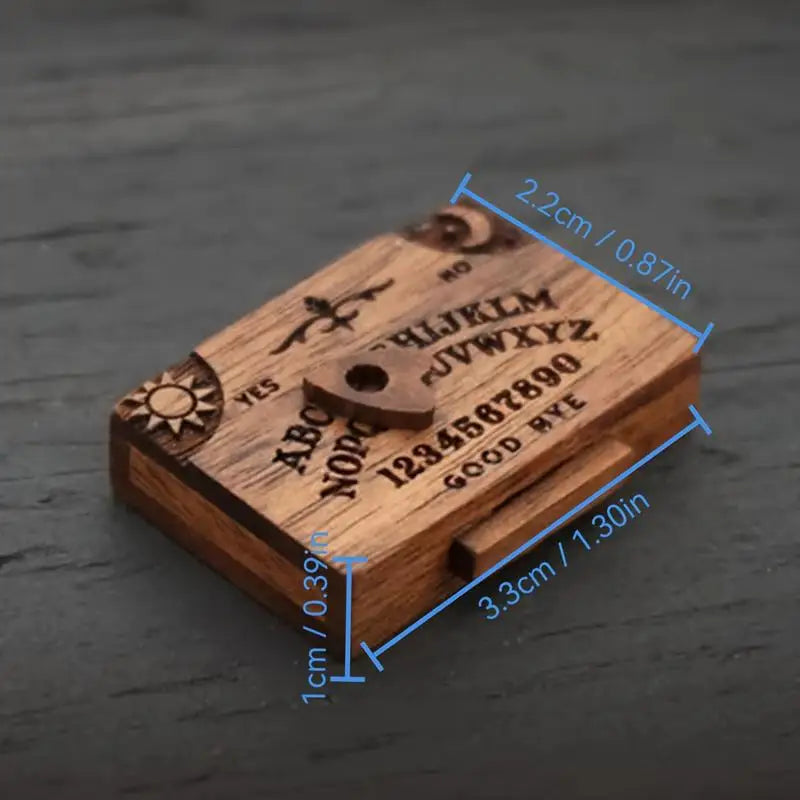Mini Ouija Board Retro Wooden Miniatures