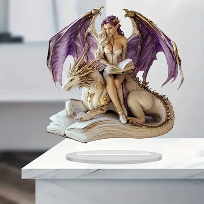 Acrylic Flower Elf &Dragon Table Decoration