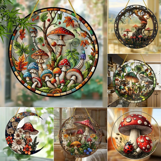 Acrylic Mushroom Suncatcher