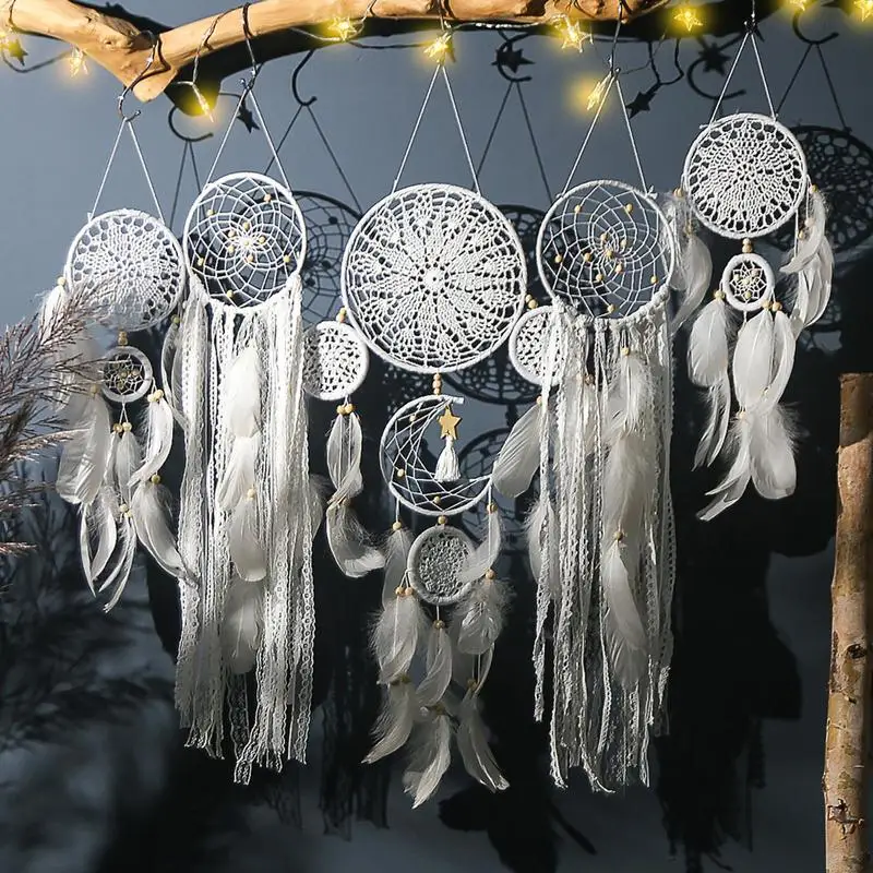 5pcs/set Boho Macrame Dream Catchers Wall Hangings
