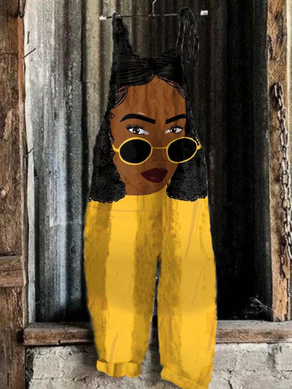 Printed Women's One-piece Shorts Urban Street Trend