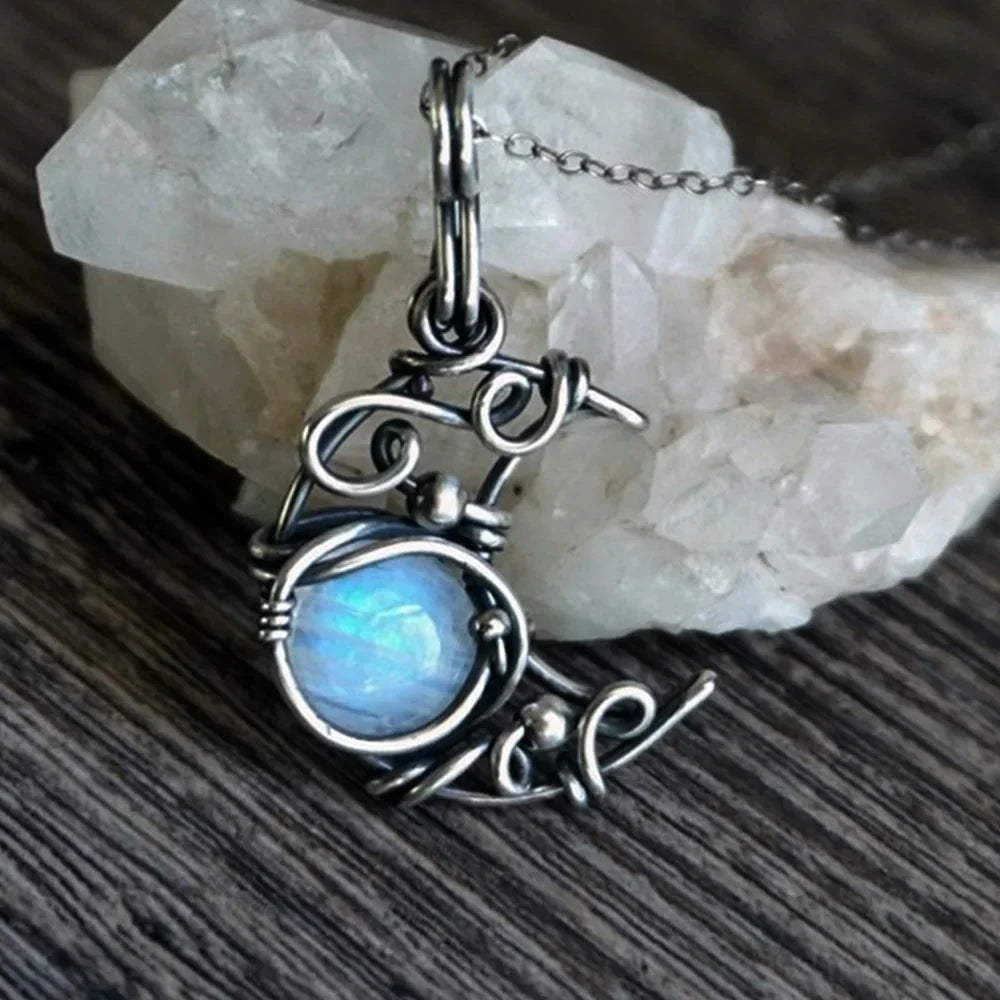Moonstone Antique Pendant Necklace