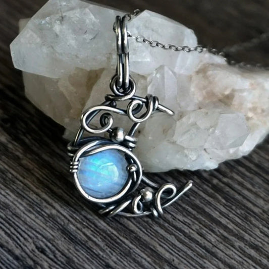 Moonstone Antique Pendant Necklace
