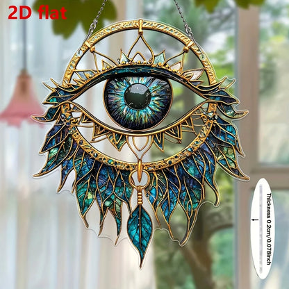 1PcEvil Eyes Hanging Decoration Hanging Pendant Wind Chime Suncatcher Home Window Ornament Garden Decor Car Interior Decoration