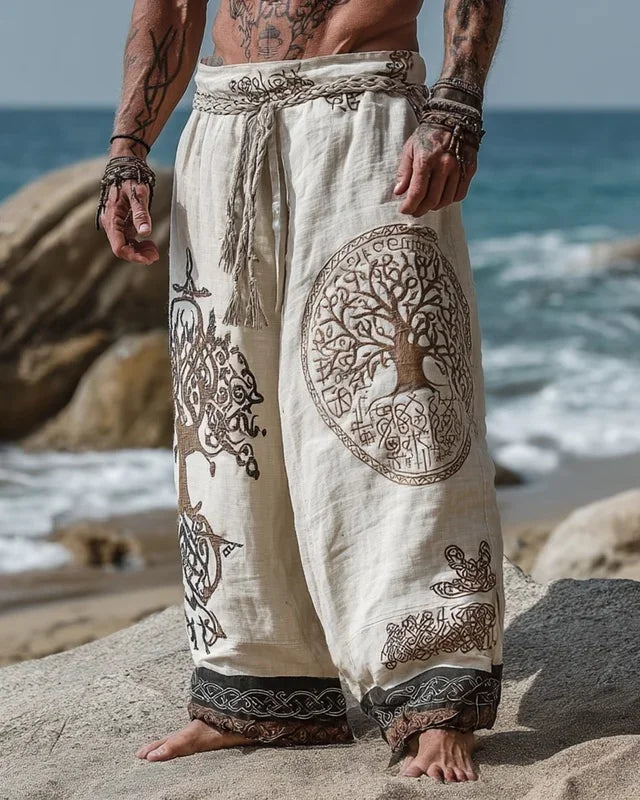 Men's Viking Totem  Printed Casual Pants