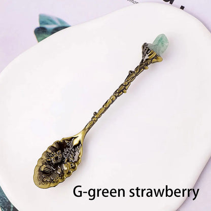 Natural Crystal Tumbled Stone Spoon