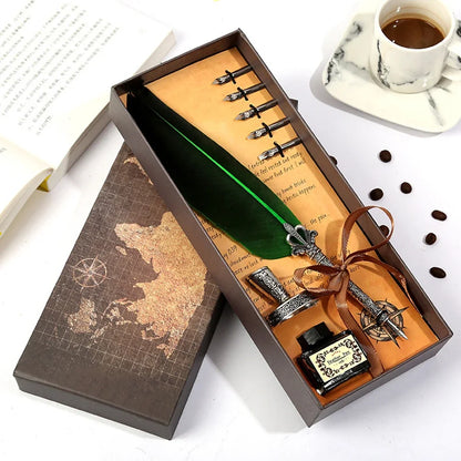 Feather Dip Pen Kit Antique