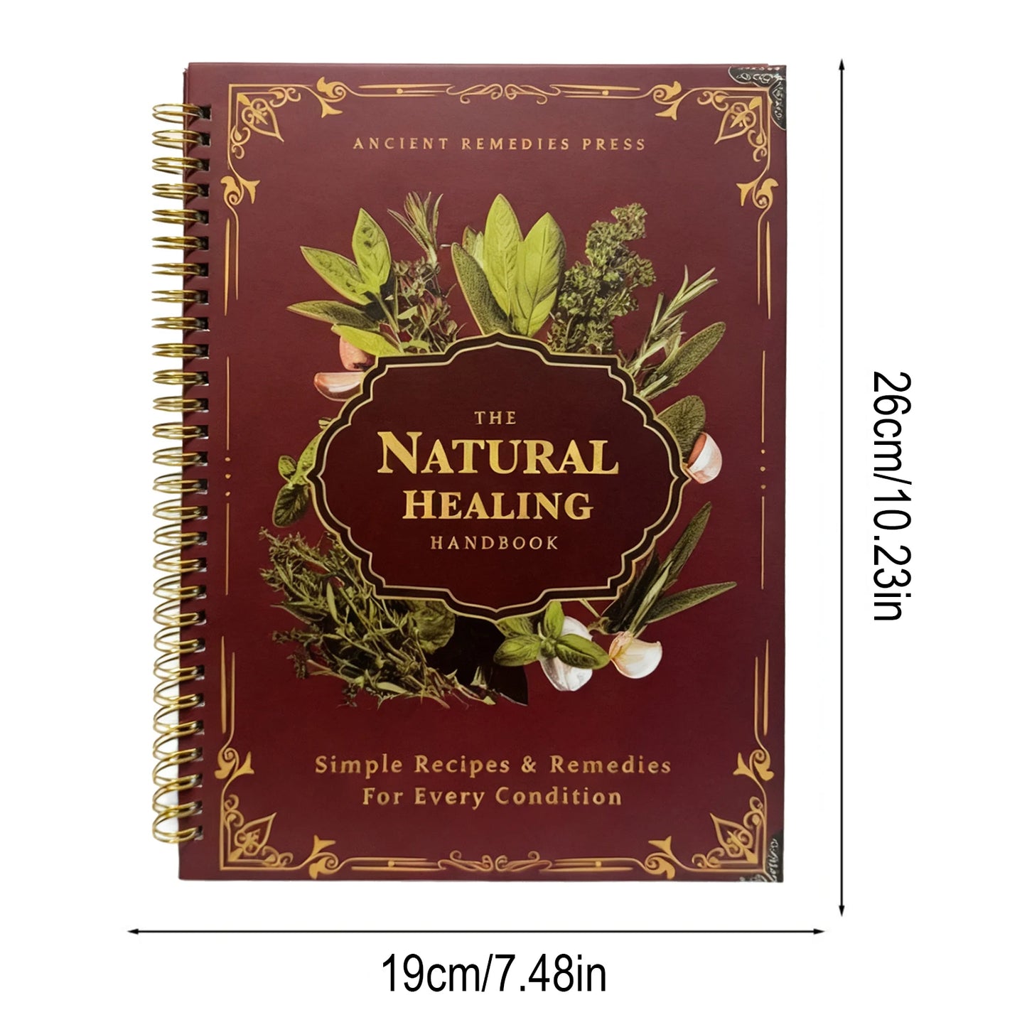 Natural Healing Guide Spiral Bound Herbal Book