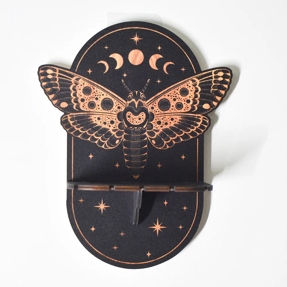 Bohemian Three-dimensional Wood Crystal Shelf