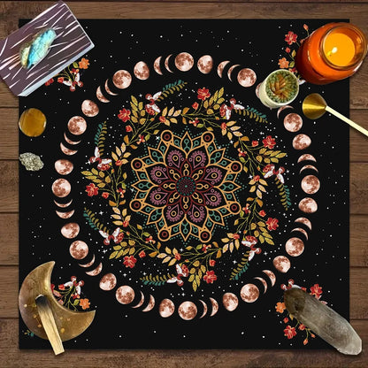 Moonlight Flower Tarot Table Cloth
