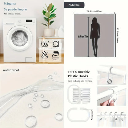 Butterfly print shower curtain