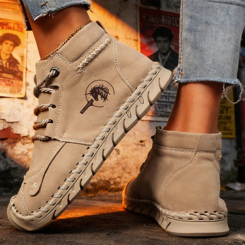 Handmade Leather Women's Shoes Mid-Top